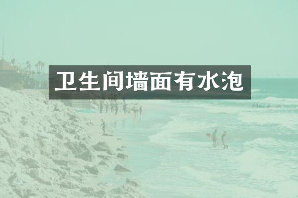 卫生间墙面有水泡