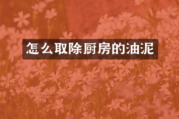 怎么取除厨房的油泥