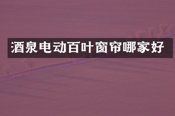 酒泉电动百叶窗帘哪家好