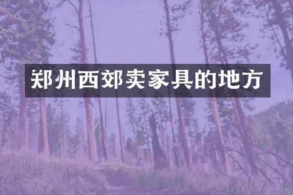 郑州西郊卖家具的地方