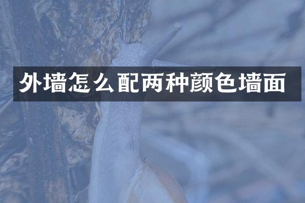 外墙怎么配两种颜色墙面