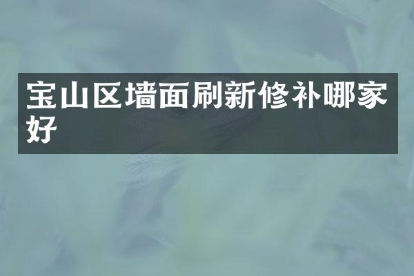 宝山区墙面刷新修补哪家好
