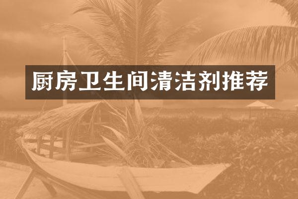 厨房卫生间清洁剂推荐