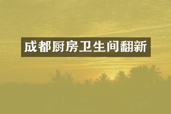 成都厨房卫生间翻新