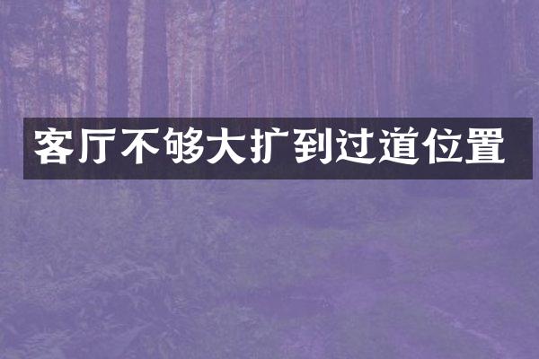 客厅不够大扩到过道位置