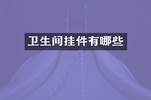 卫生间挂件有哪些