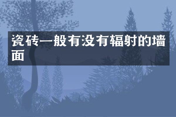 瓷砖一般有没有辐射的墙面