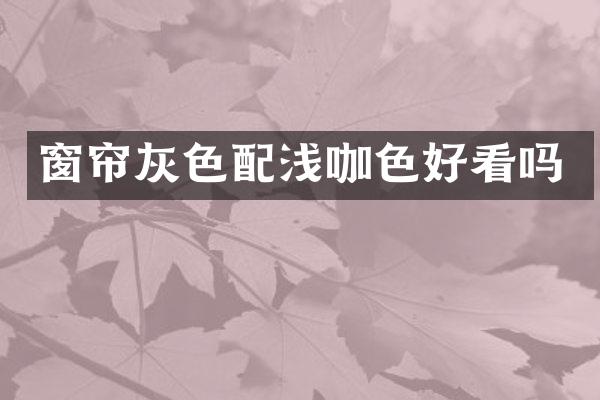 窗帘灰色配浅咖色好看吗