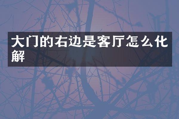 大门的右边是客厅怎么化解