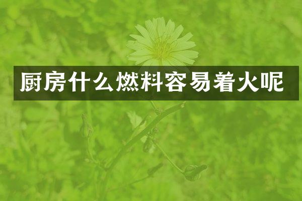 厨房什么燃料容易着火呢