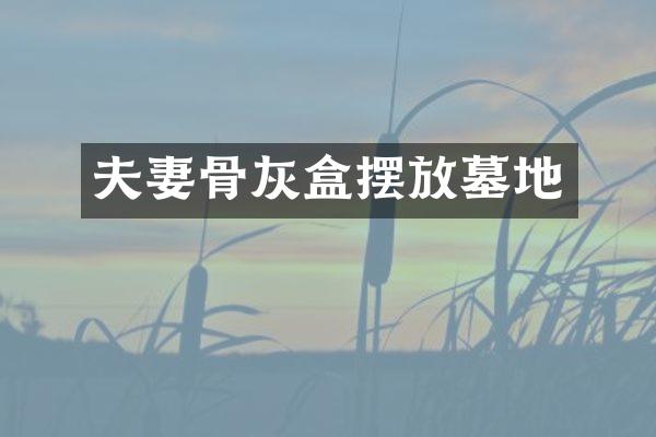 夫妻骨灰盒摆放墓地