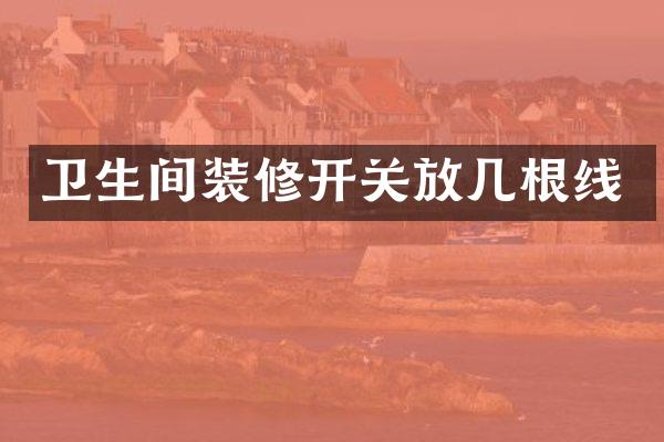 卫生间装修开关放几根线