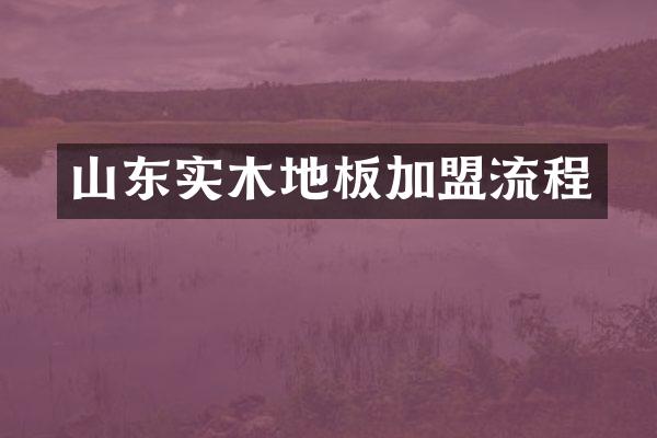 山东实木地板加盟流程