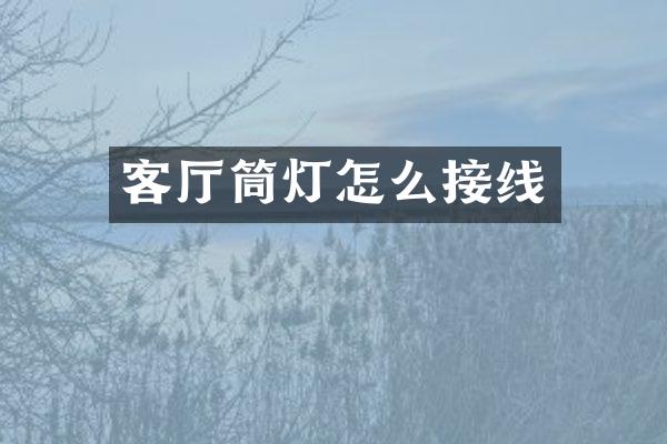 客厅筒灯怎么接线