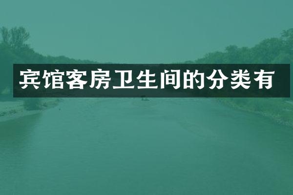 宾馆客房卫生间的分类有
