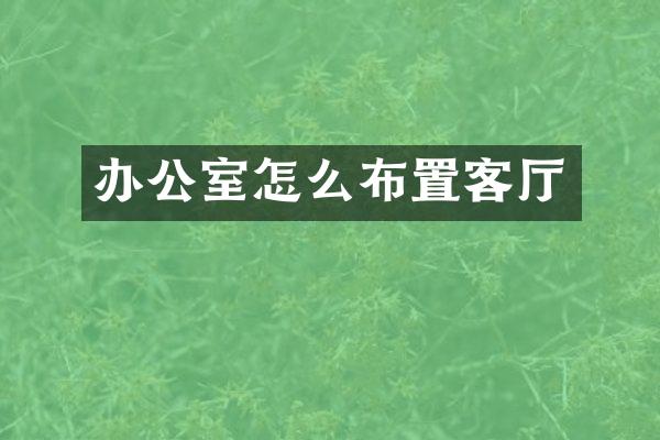 办公室怎么布置客厅