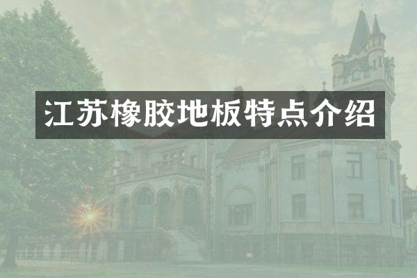 江苏橡胶地板特点介绍