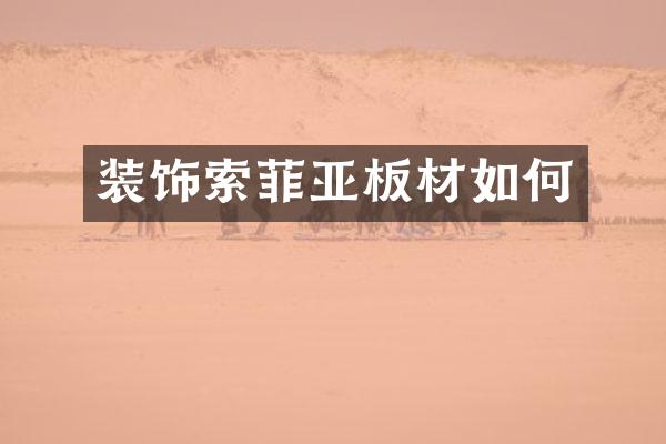 装饰索菲亚板材如何