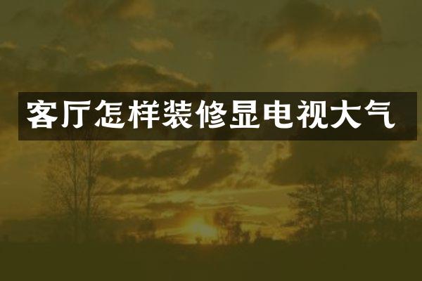 客厅怎样装修显电视大气