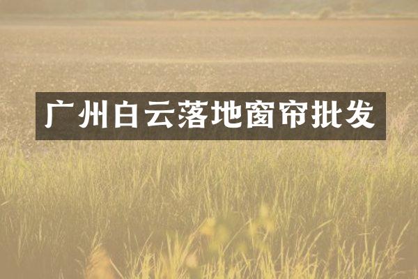 广州白云落地窗帘批发