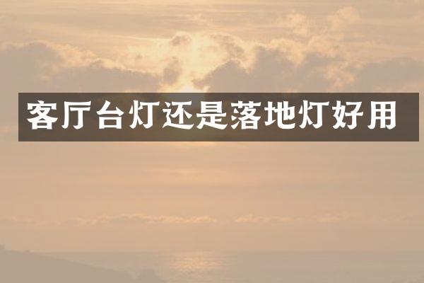 客厅台灯还是落地灯好用