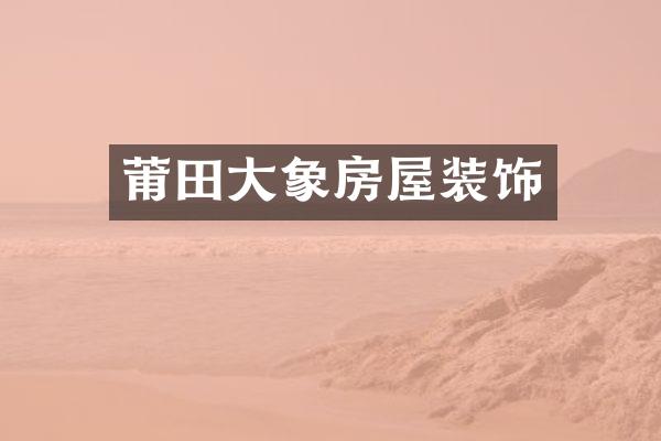 莆田大象房屋装饰