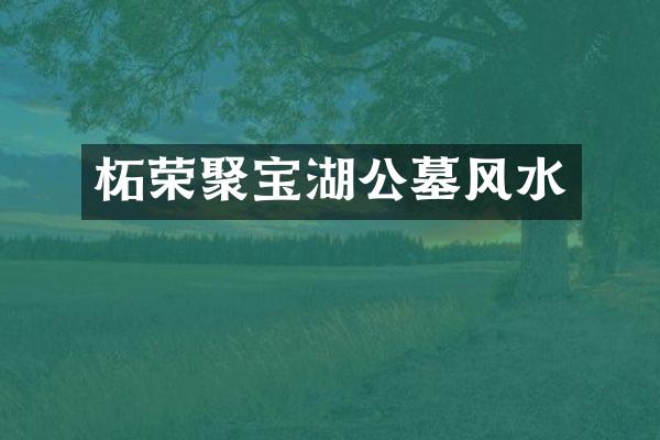 柘荣聚宝湖公墓风水