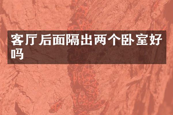 客厅后面隔出两个卧室好吗