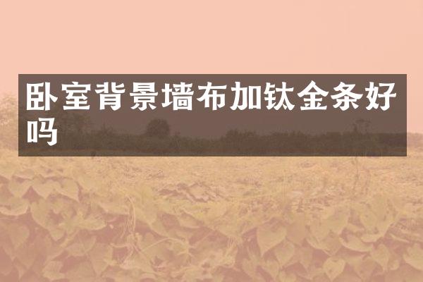 卧室背景墙布加钛金条好吗
