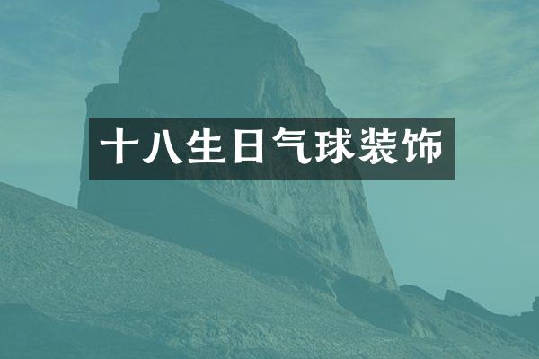 十八生日气球装饰