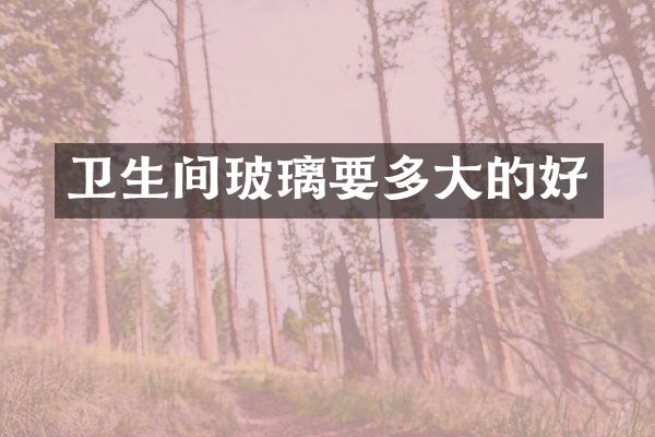 卫生间玻璃要多大的好