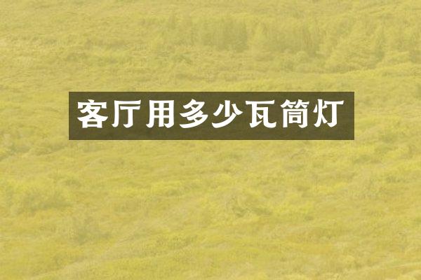 客厅用多少瓦筒灯