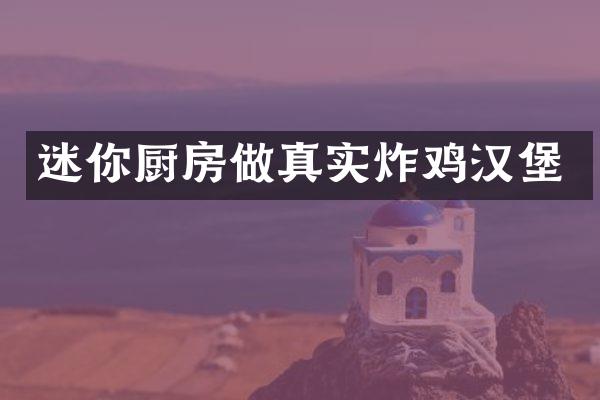 迷你厨房做真实炸鸡汉堡