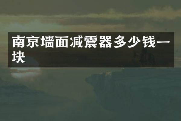 南京墙面减震器多少钱一块