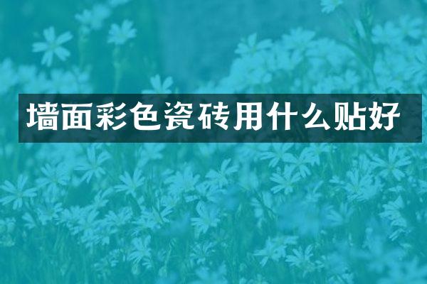 墙面彩色瓷砖用什么贴好