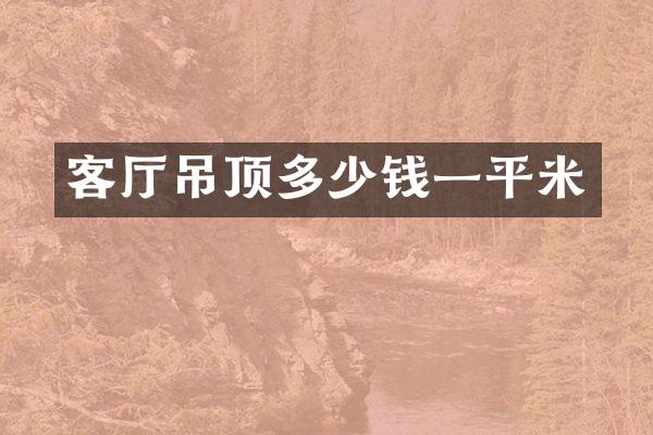 客厅吊顶多少钱一平米