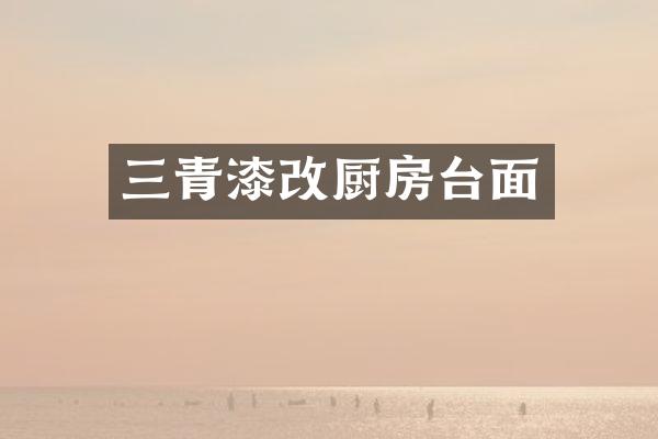三青漆改厨房台面