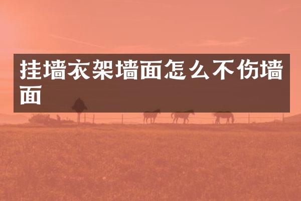 挂墙衣架墙面怎么不伤墙面