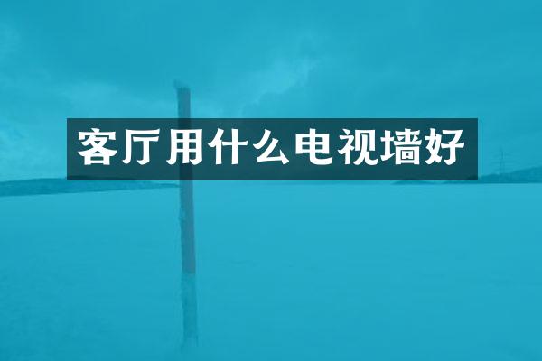客厅用什么电视墙好
