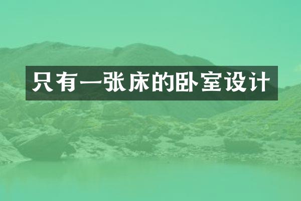 只有一张床的卧室设计