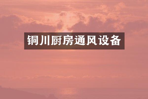 铜川厨房通风设备