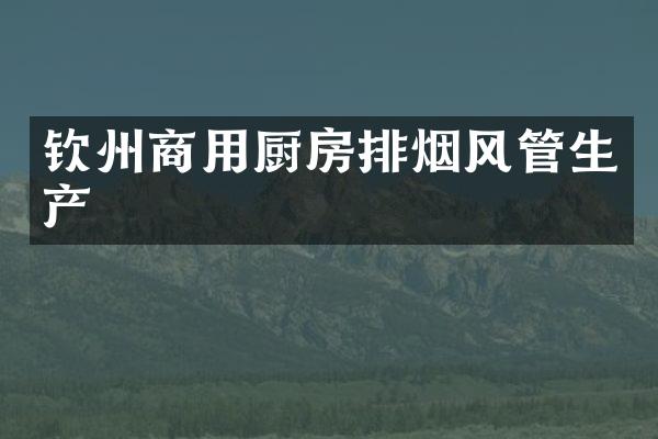 钦州商用厨房排烟风管生产