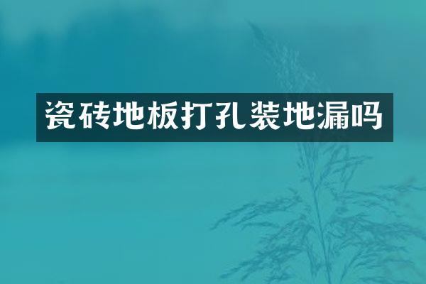 瓷砖地板打孔装地漏吗