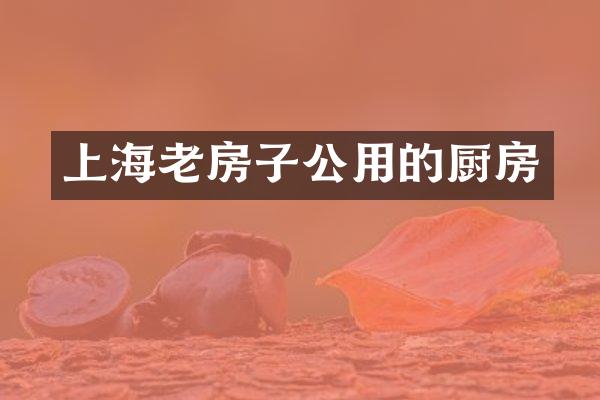 上海老房子公用的厨房