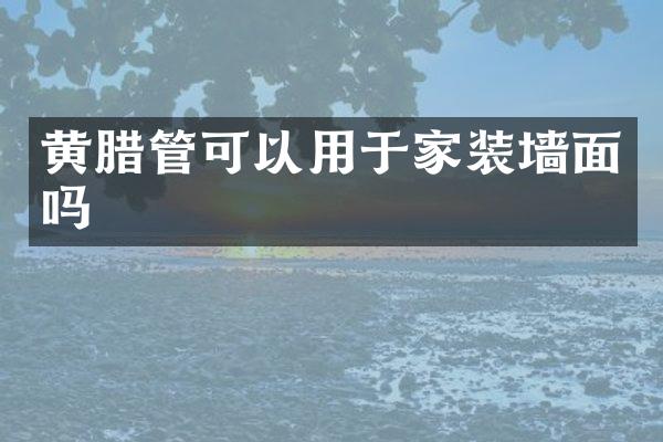 黄腊管可以用于家装墙面吗