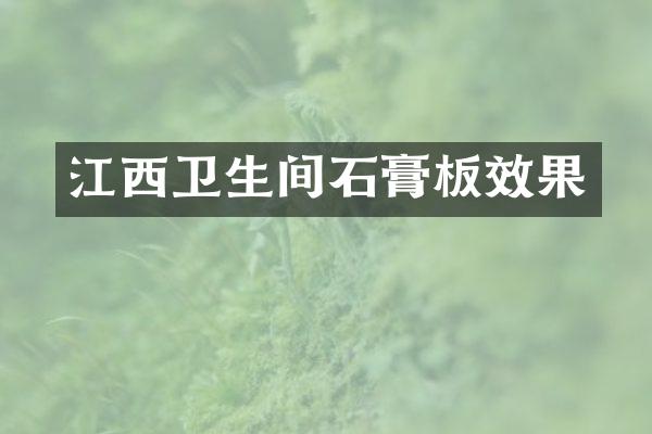 江西卫生间石膏板效果