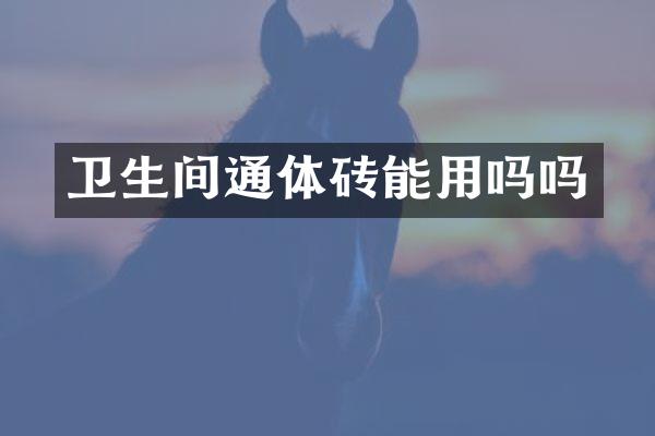 卫生间通体砖能用吗吗