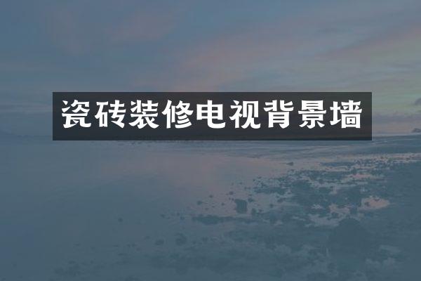 瓷砖装修电视背景墙