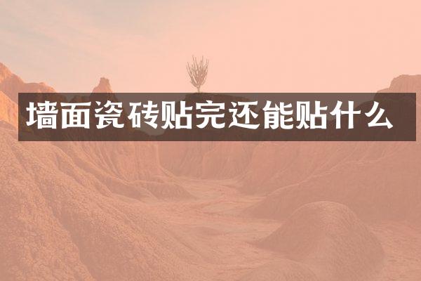 墙面瓷砖贴完还能贴什么