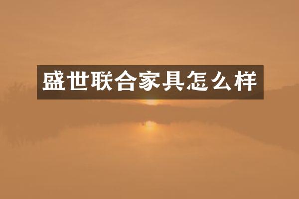 盛世联合家具怎么样
